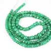 Natural Green Emerald Faceted Roundel Beads Strand Length 16 Inches and Size 3mm to 5.5mm approx.